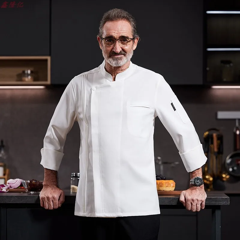 ホテルシェフ制服レストランシェフ作業服ケーキショップパン屋洋食レストランウェイター秋のキッチン服