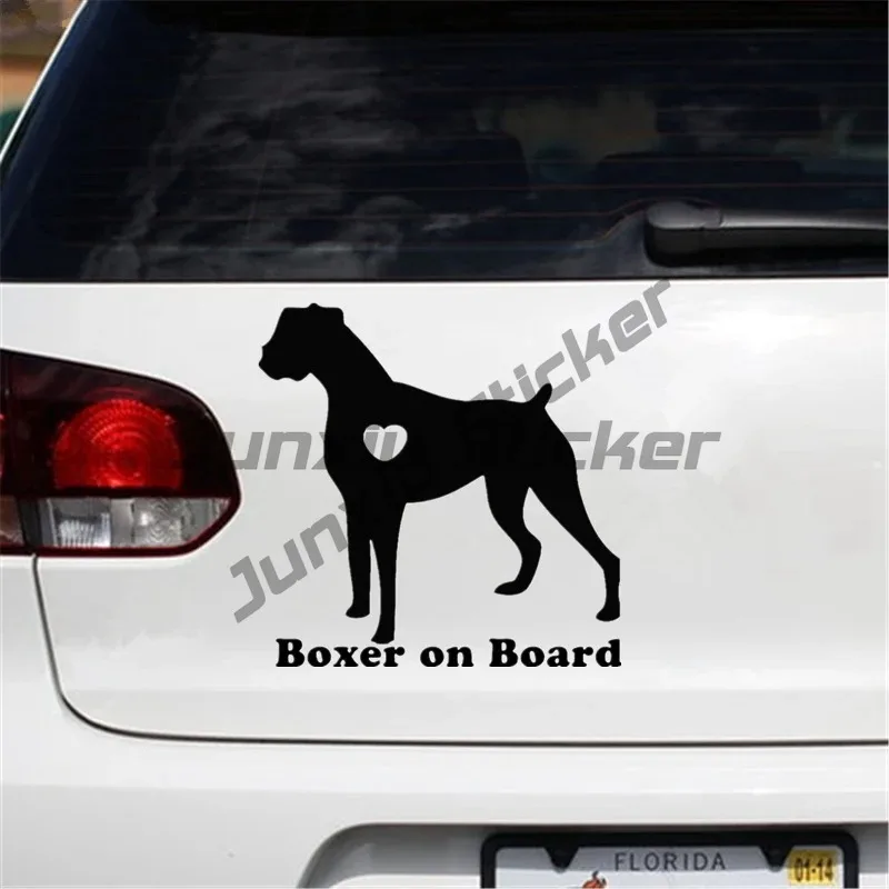 

Boxer Dog on Board Vinyl Car Sticker Waterproof Cool Waterproof Removable Sticker Self-adhesive Car Decal