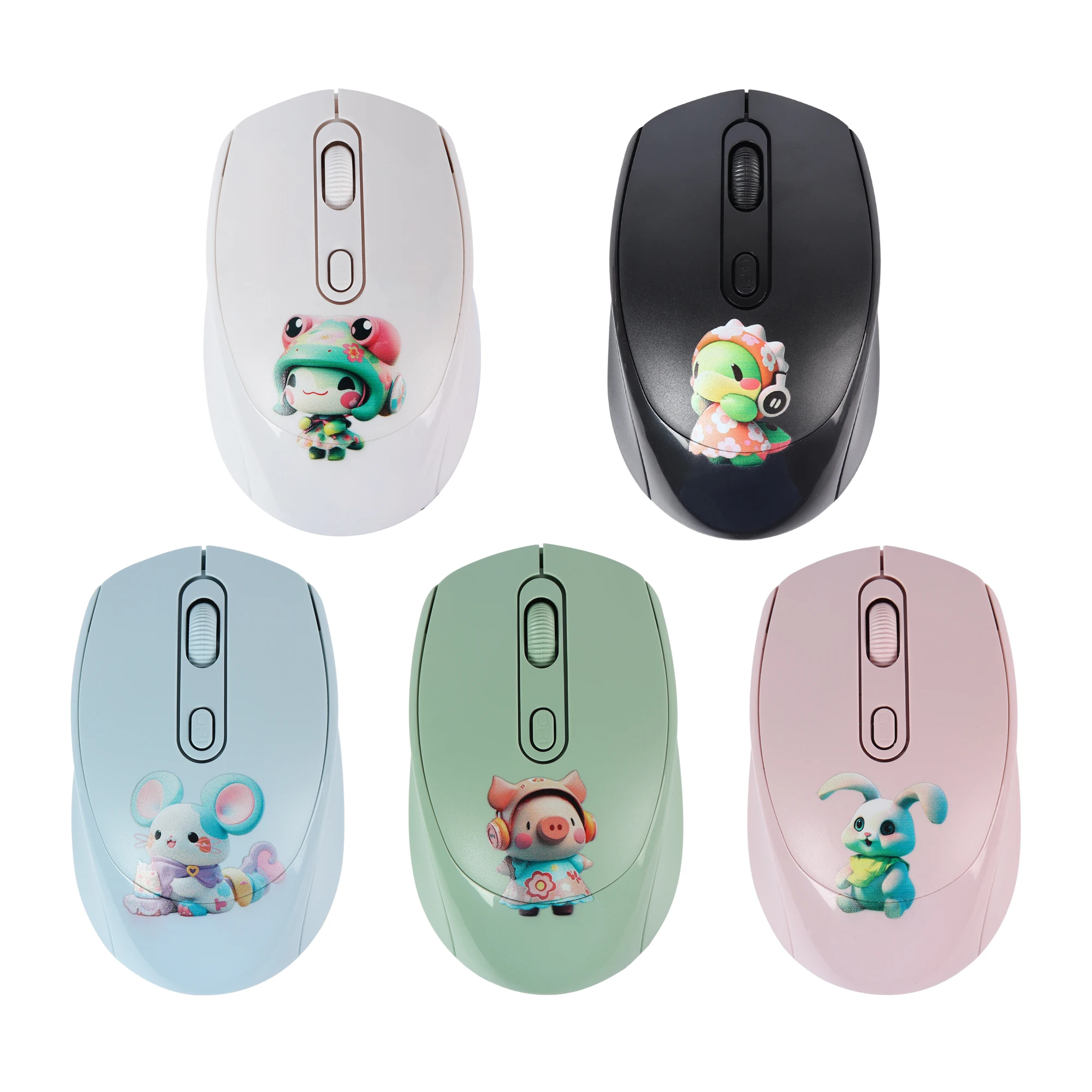 

New 2.4G Wireless Cute Mouse Macaron Cartoon USB Creative Mute Mause Ergonomic Mini 3D Optical Kids Gift Mice For PC Laptop