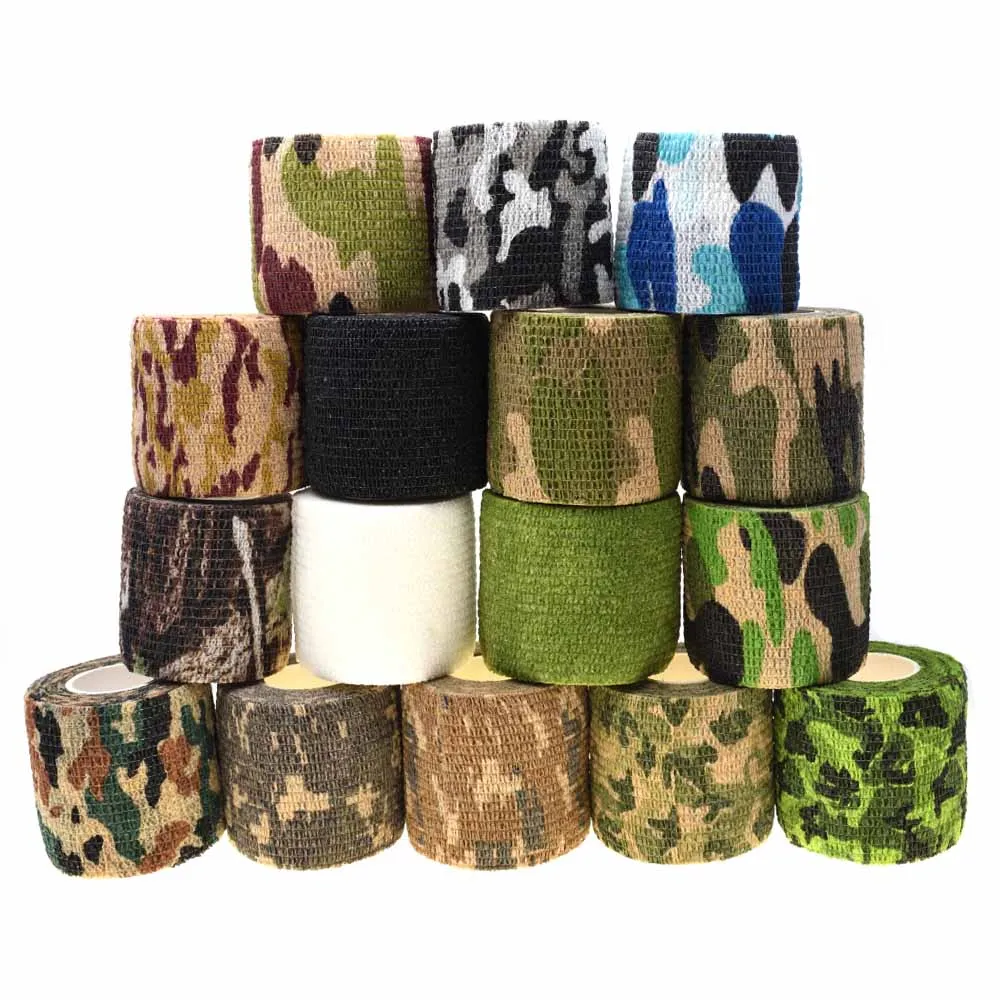 1 Roll U Pick 4.5M*5CM Waterproof Outdoor Camo Hiking Camping Hunting Camouflage Stealth Tape Wraps