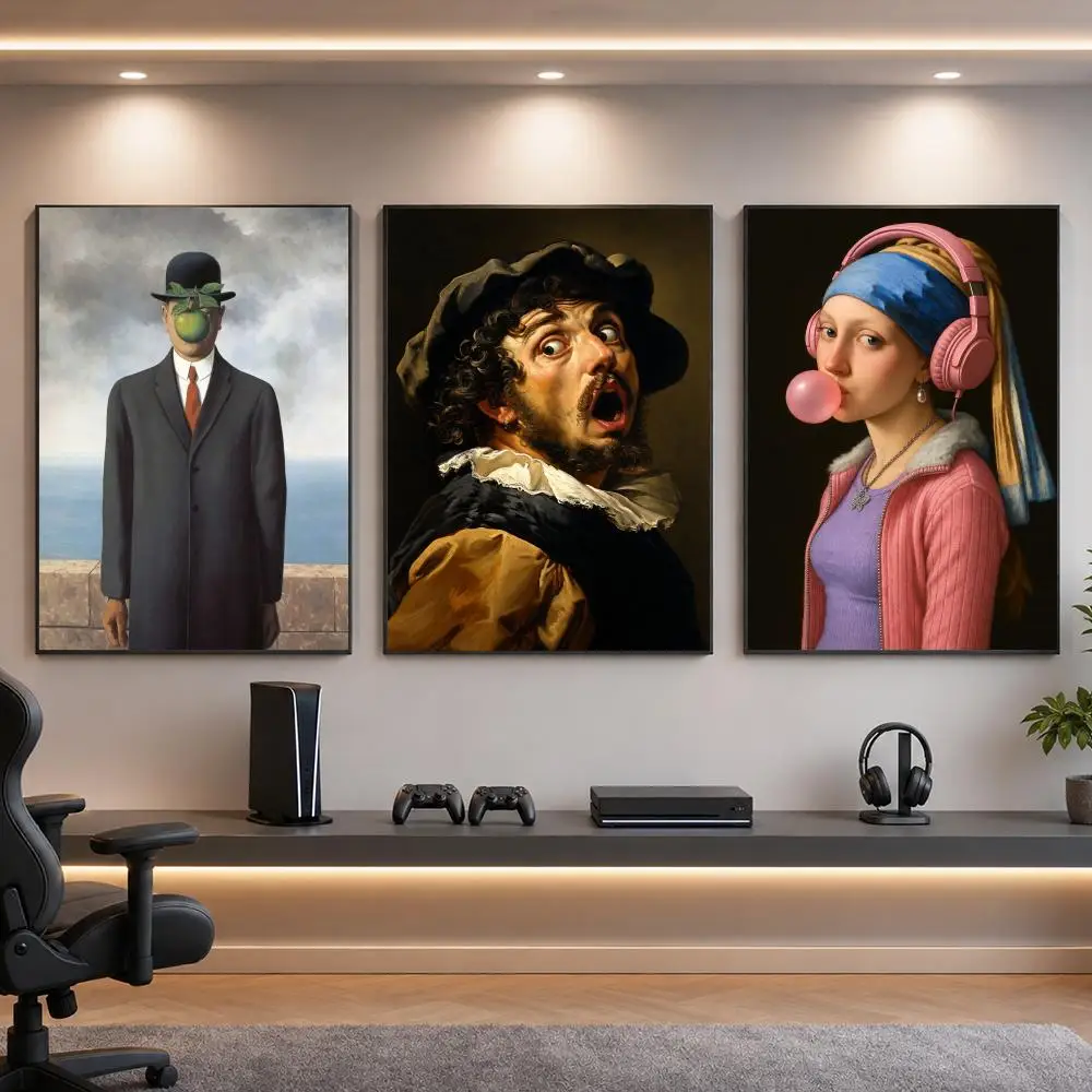 Arts-Italian Renaissance Maestro Leonardo Da Vinci Poster HD Removable Wall Art Gift Bedroom Lounge Dorm Office Gaming Cafe Bars