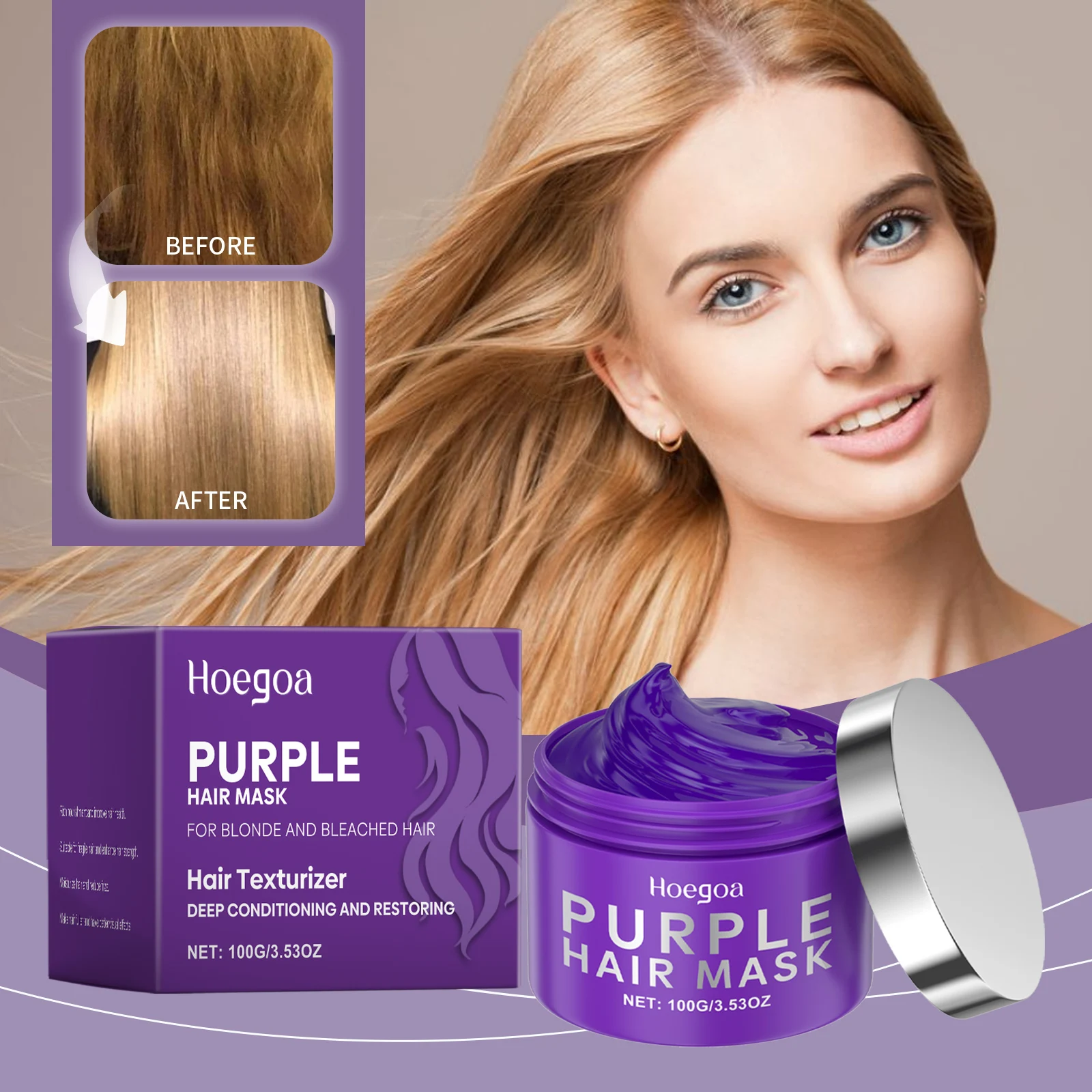 ترطيب تنعيم قناع للشعر سحب صبغ بيرم الضرر إصلاح تهدئة التجعد تحسين سبليت ينتهي كسر ماجيك الكيراتين قناع الشعر #3