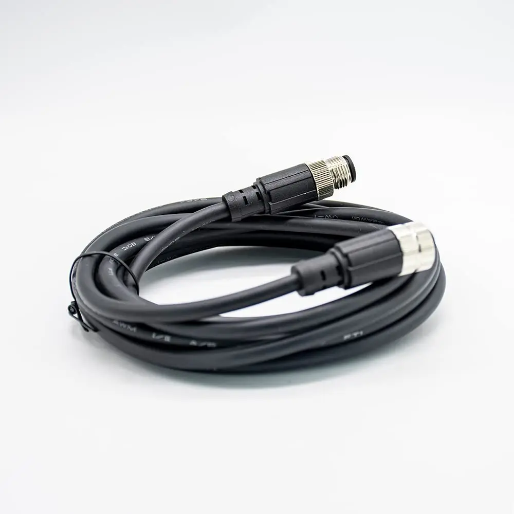 M12 4Pin Male to Female Waterproof Sensor Connector A Code Cable 3M AWG22