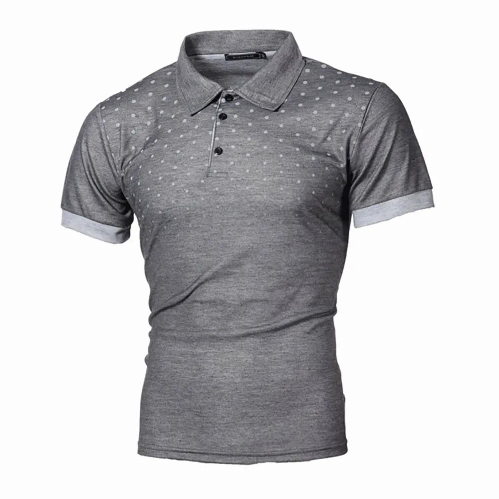 Summer Men\'s Solid Color Polo Shirt Men\'s Slim Fit T-shirt Golf Polo Fashion Breathable Short Sleeve Top