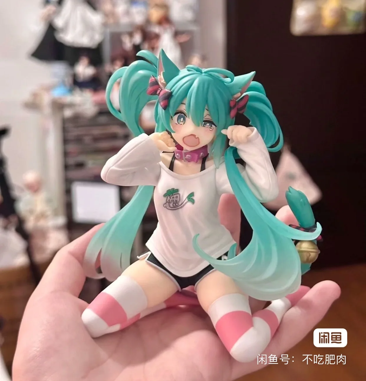 Original Taito Vocaloid Hatsune Miku Cat Ear Design Action Figure Peripheral Collectable Model Decorative Ornamen Toy Christmas