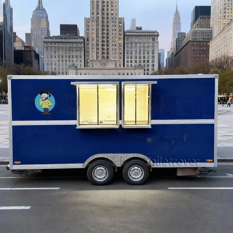 

Commercial Luxury Delivery Food Truck Import China Tacos French Fries Baked Potatoes Carnival Food Concession Trailers