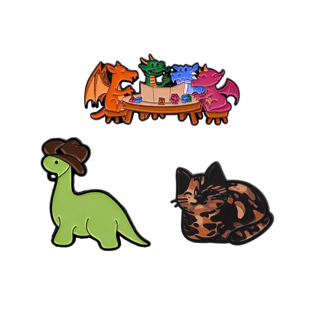 

Cartoon Game Dragons Lapel Pins for Backpacks Enamel Pin Kids Brooch for Clothes Briefcase Metal Badges Jewelry Accessories