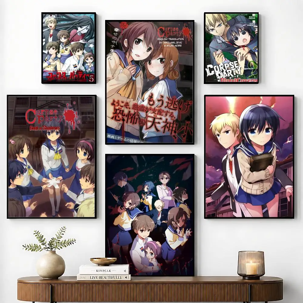 Corpse Party Video Game Poster Perfect Sticker Self Adhesive for Office Home Theater Wall Art Decor Fancy Gift