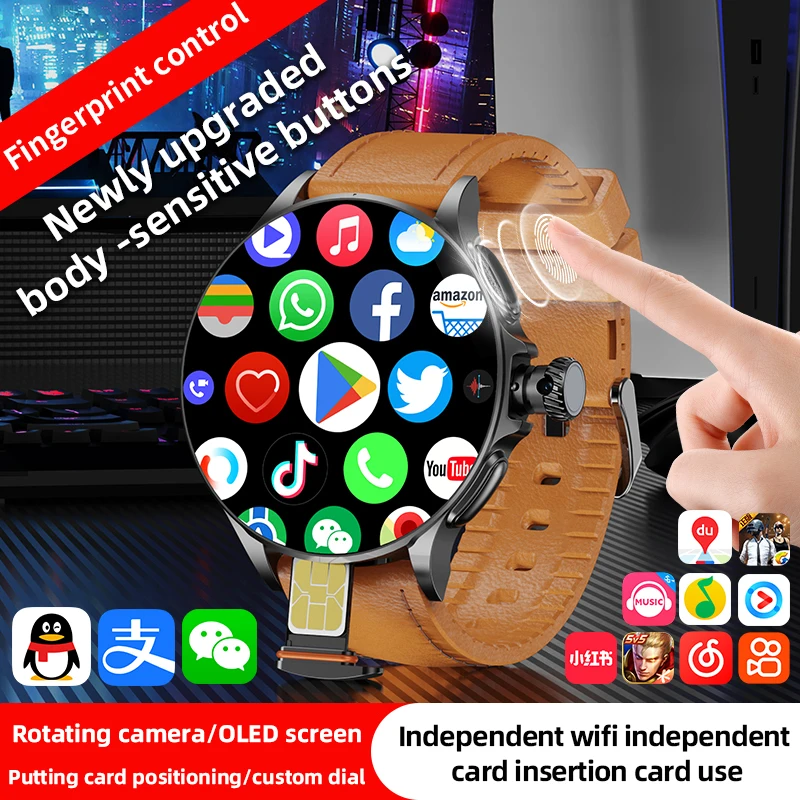 

Goldenspike GT200 Smart Watch Smartwatch With 1.95inch Amoled 750*750 HD Screen 1880Mah Large Battery Sim Card Slot GPS WIFI