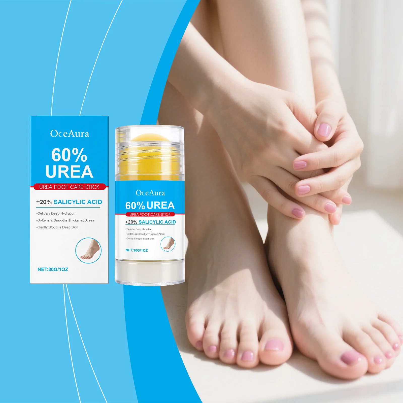 

Urea Foot Cream Stick Gentle Exfoliation Soothe Dry Restore Bright Smooth Feet Skin Care Products Anti Cracked Heel Repair Cream