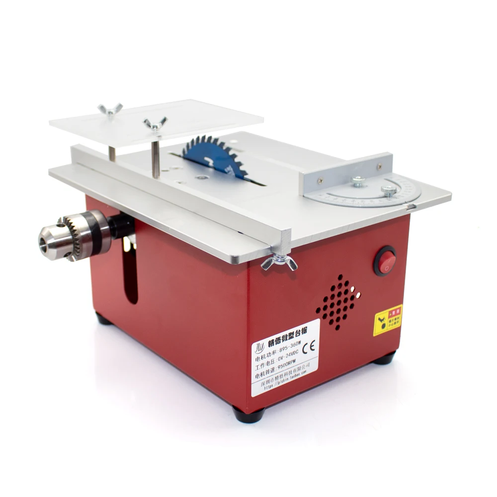 Imagem -02 - Mini Faça Você Mesmo Serra de Mesa Artesanal Carpintaria Bancada Viu Modelo Precisão Artesanato Liftable Serra de Corte Elétrico Conjunto 9000rpm 360w t6