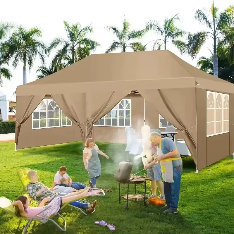 Pop Up Canopy Tent Easy Up Commercial Waterproof Canopy with Portable Carry Bag and 4 Sandbags for Parties