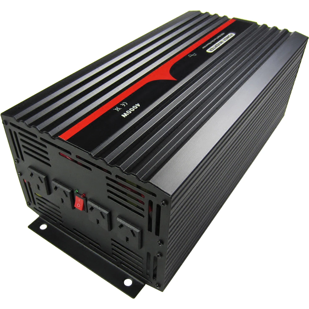 4000VA/4000W Single Phase Pure Sine Wave Inverter 12V 24V 48V DC TO 100~120VAC, 220~240VAC Output Industrial Frequency
