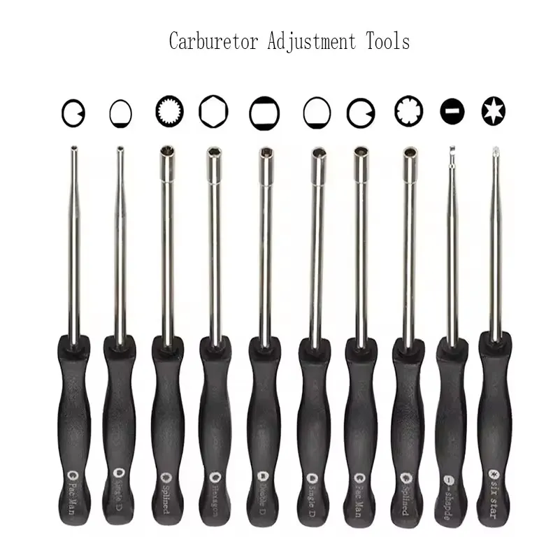 Carburetor Carb Adjusting Hand Tool Pac Man Double D Hexagon Hex Socket Screwdriver Driver Chainsaw Speed Adjustment Repair Tool