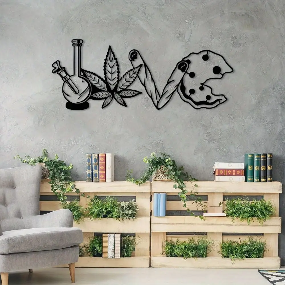 Gift Classic Style Modern Chic Decor Unique Leaves Design Living Room Home Decoration DIY Metal Wall Art Garden Ornament