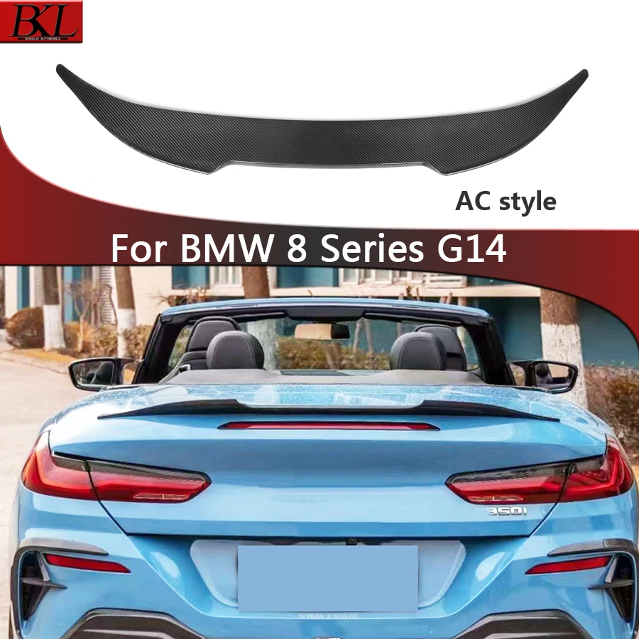 For BMW 8 Series G14 840i 830i 850i AC style dry carbon fiber spoiler rear wing duckbill wing modified rear wing