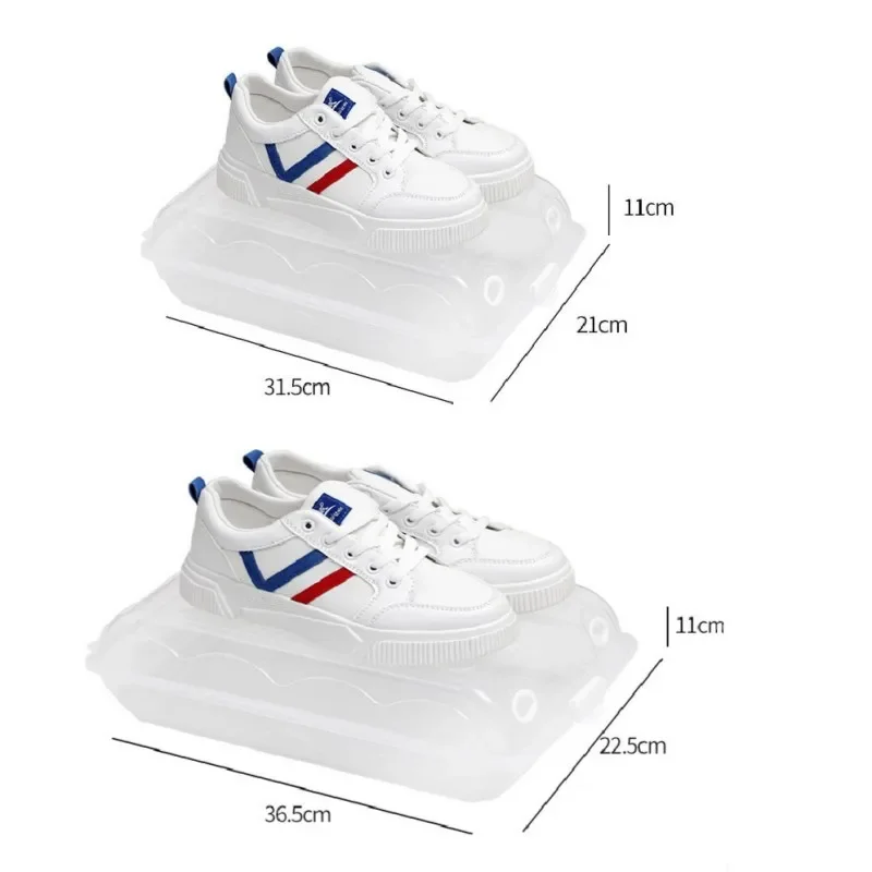 Transparent Shoe Box Plastic Dustproof Storage Boxes Thickened Organizer Case Stackable Combination Simple Shoes Cabinet