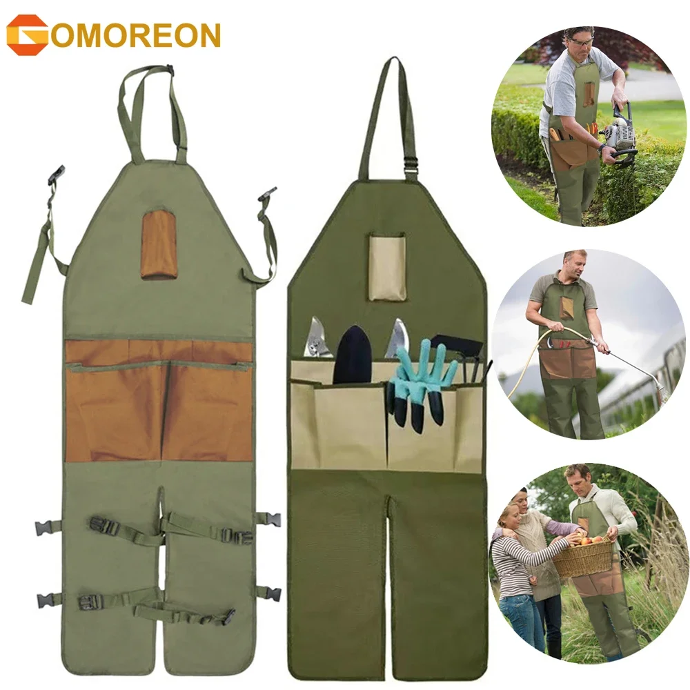 

Gardening Aprons Work Apron with Multiple Pockets, Oxford Cloth Tool Apron Adjustable Apron for Home Garden Men & Women