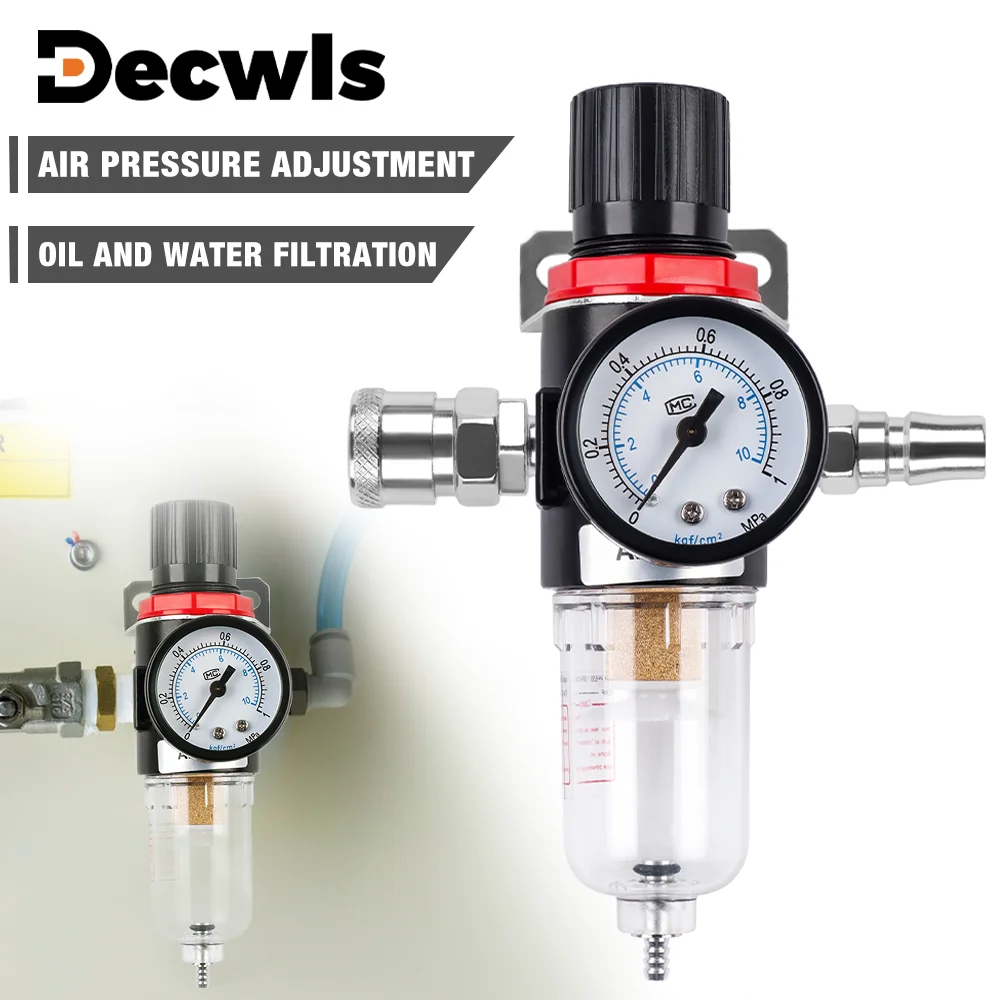 

AFR2000 1/4 Pneumatic Filter,Air Pressure Regulator For Air Compressor,Oil-water Separator,Copper Filter Element,Pneumatic Tools