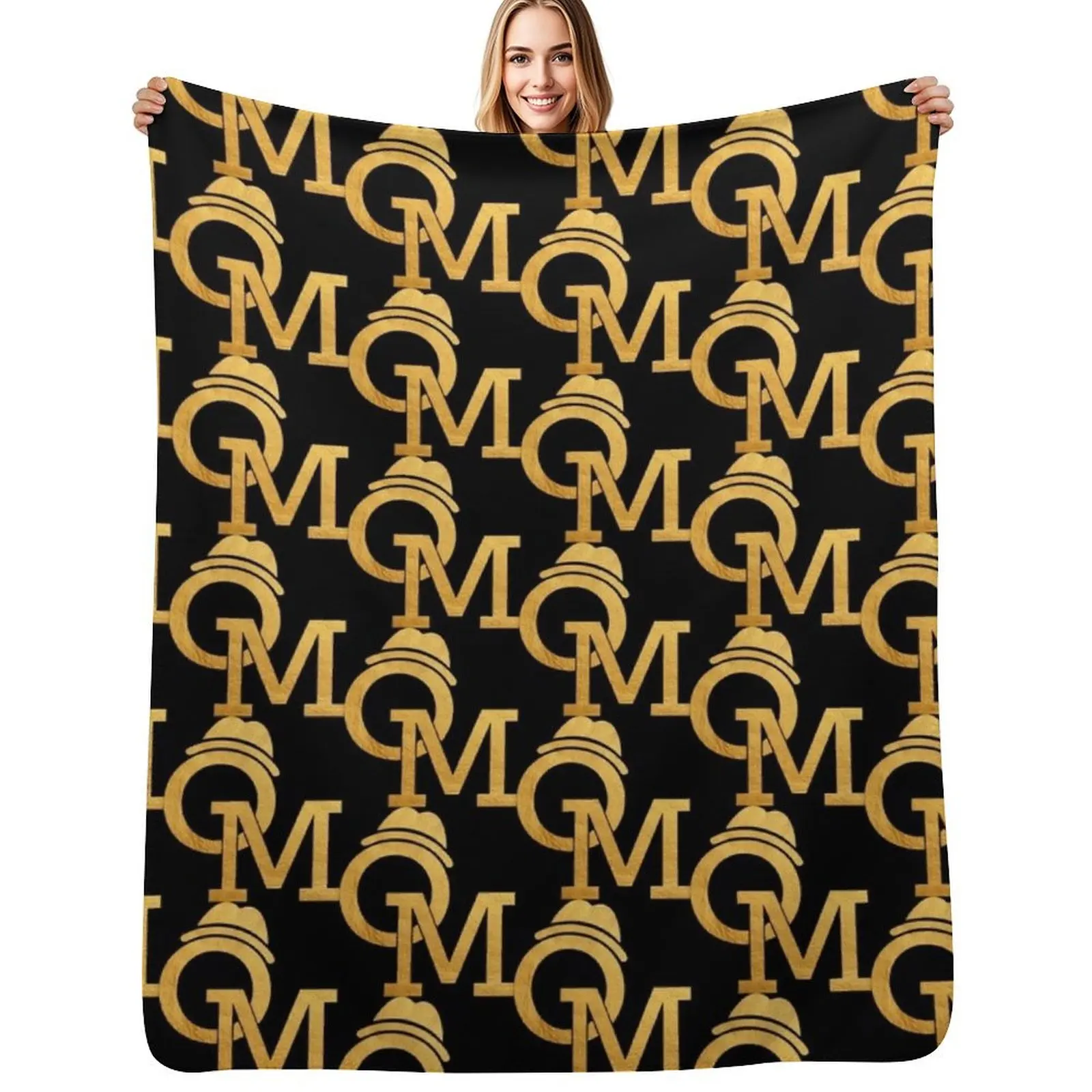 Olly Murs Goldem Logo Throw Blanket Manta acogedora, regalo de cumpleaños para él y ella