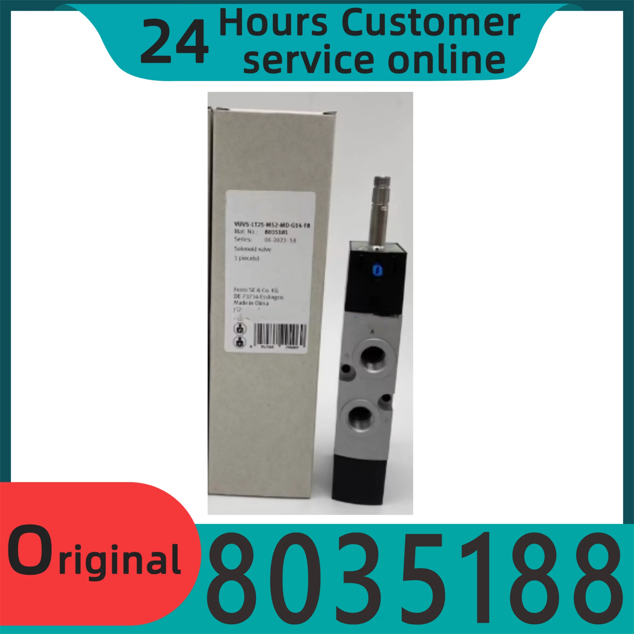 

Brand new original solenoid valve VUVS-LT25-B52-D-G14-F8-1C1/1B2 8035188 8035190 8035192
