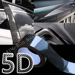 5D Carbon Fiber Car Stickers Protector Car Door Sill Sticker Scratchproof Stickers Protector Auto Bumper Strip Car Protect Tape
