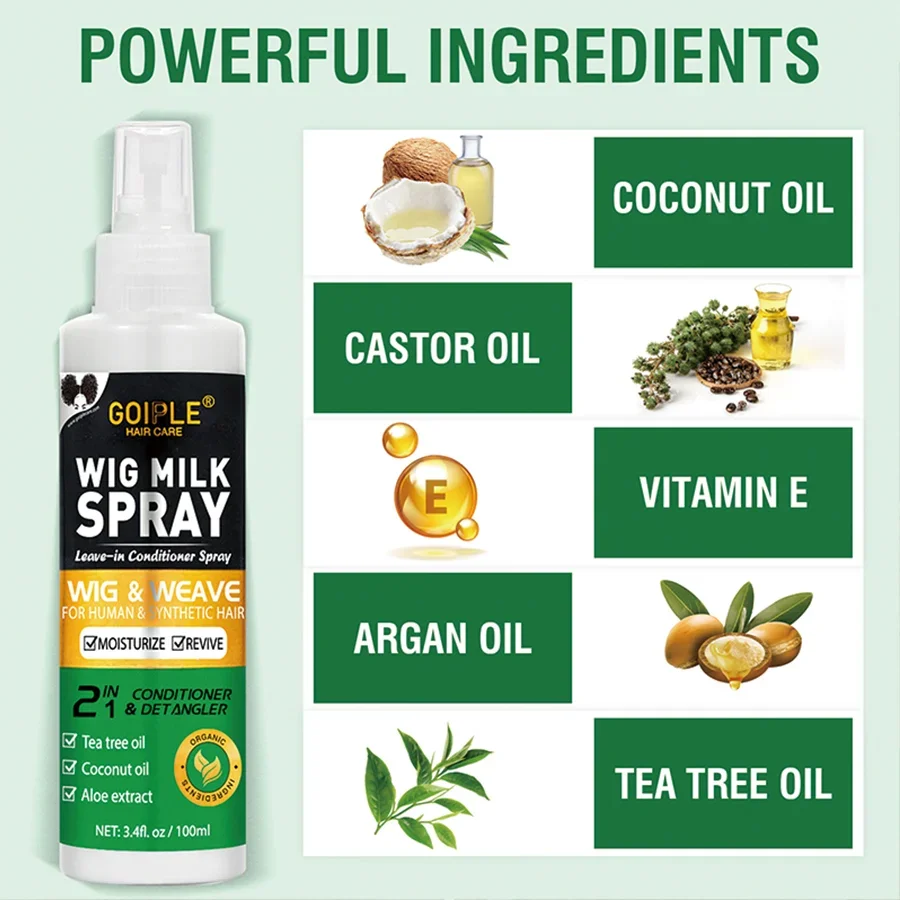 Kit Spray Sciogli Pizzo Goiple e Spray Latte per Parrucche, Rimuovi Colla per Pizzo Impermeabile a Tenuta Estrema Senza Residui Bianchi, Set Installazione Parrucche