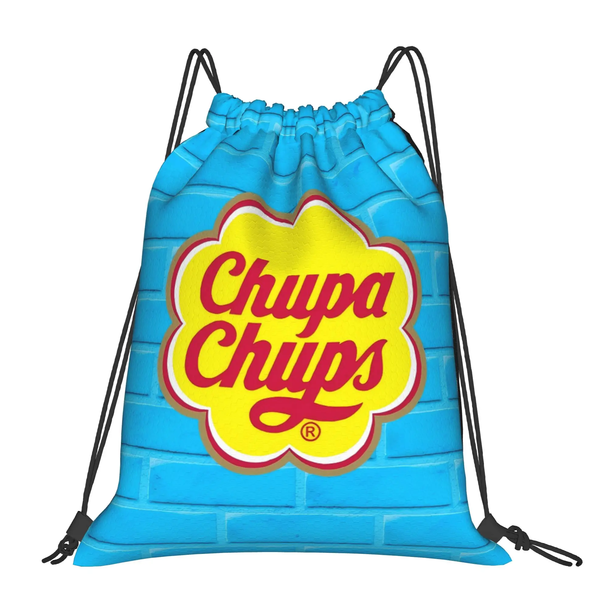 FUN 12 Chupa Chups Mochila portátil con cordón para compras, mochila para montar a caballo, bolsas con cordón para ropa de gimnasio