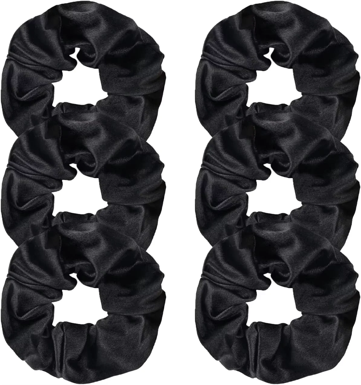 

6 Pcs Satin Scrunchies Elastic Hair Bands Satin/Velvet Hair Ties Satin Hair Scrunchies for Frizz Prevention Polytail Holders,