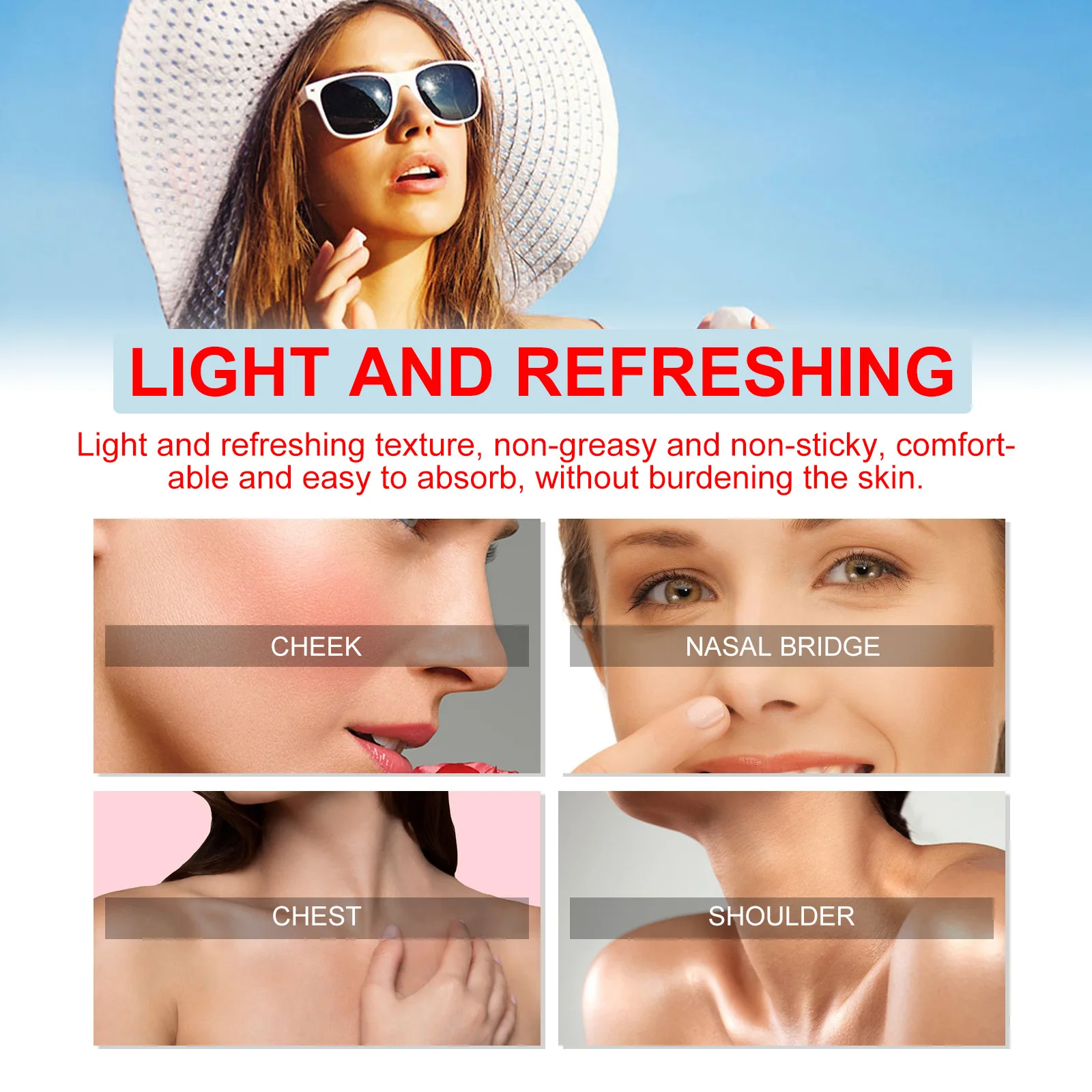 Crème de protection contre les UV Spf 50 pour la salle de bain vissée, soin de la peau hydratant et anti-oxydant pour l'extérieur, résistant à l'eau, anti-transpiration, crème de nuit solaire