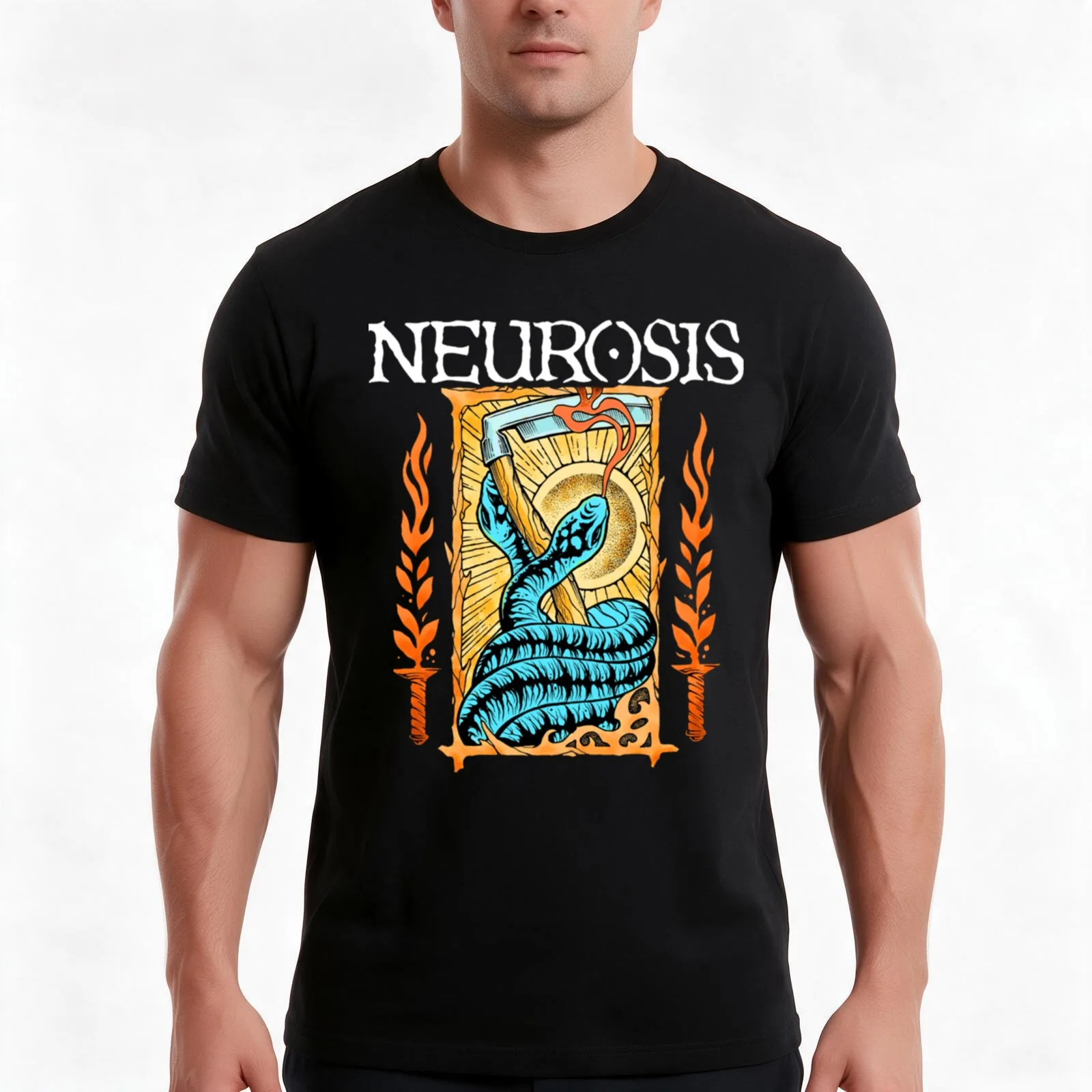 Neurosis T-Shirt Summer Casual Cotton Tee Oversized Streetwear Tops Vintage Graphic Print Loose Fit Short Sleeve