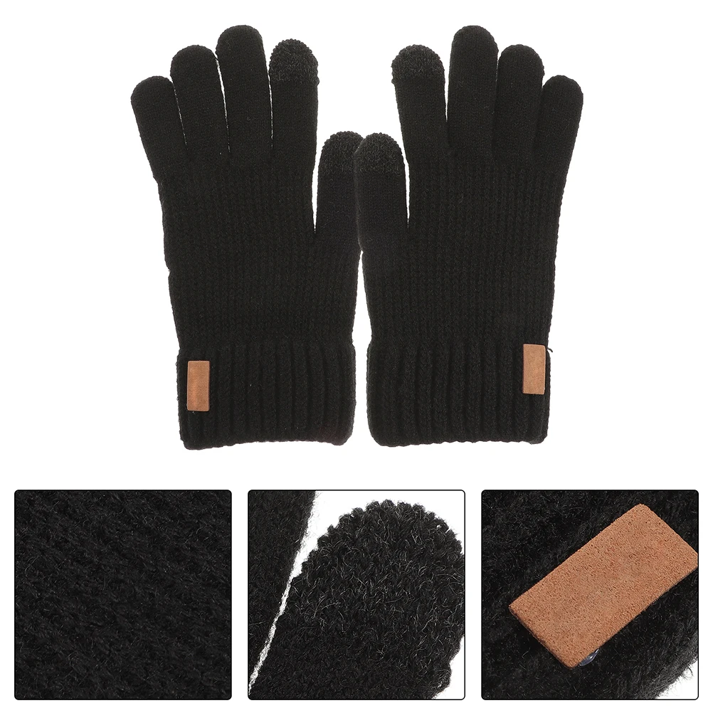 

Winter Cashmere Full Riding Full Finger finger Warmth Cycling Durable Thermal Gloves Warm Long Gloves