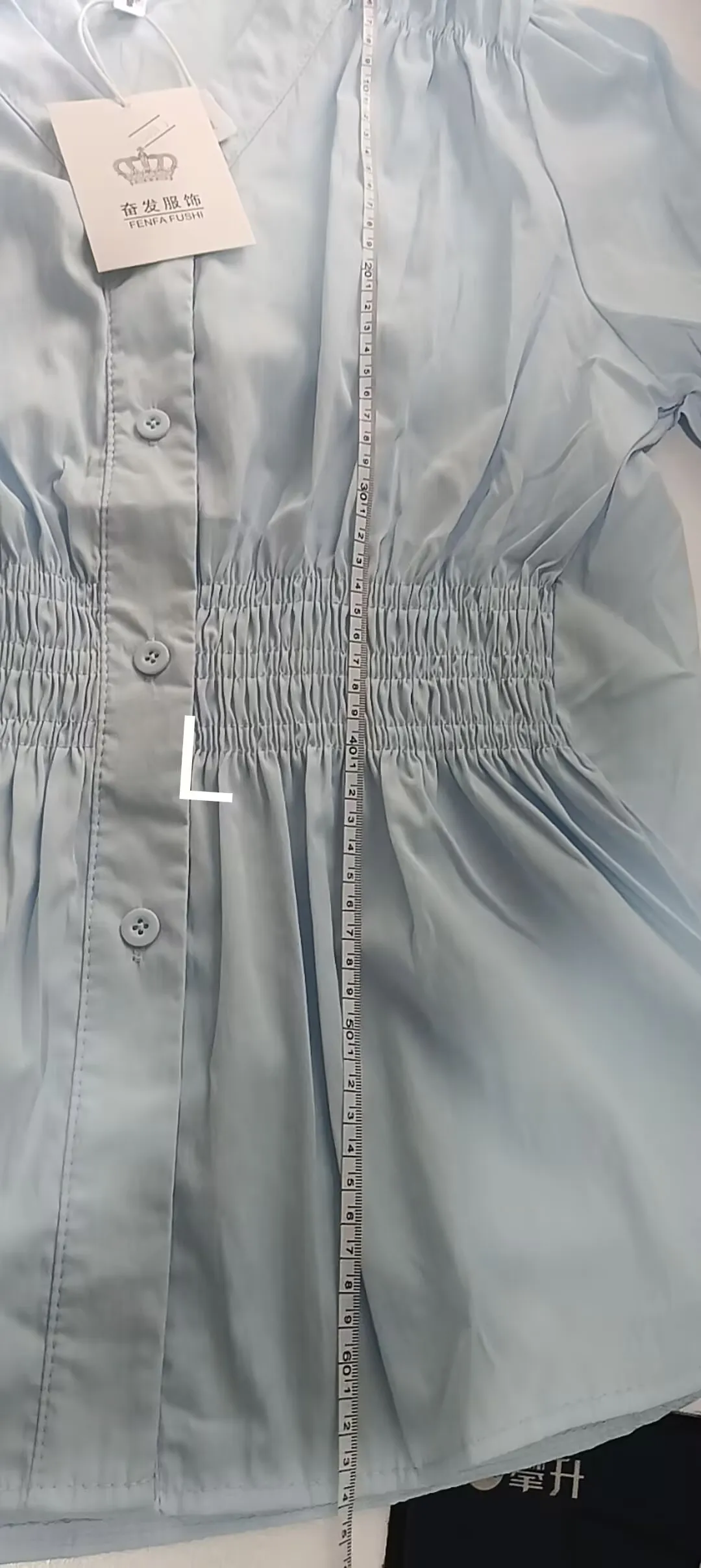 200 Pounds Plus Size Elastische Taille Büro-Damen-Trendhemd und Bluse Einfarbiges Oberteil Damenbekleidung V-Ausschnitt French Chic Basics – Detail 3