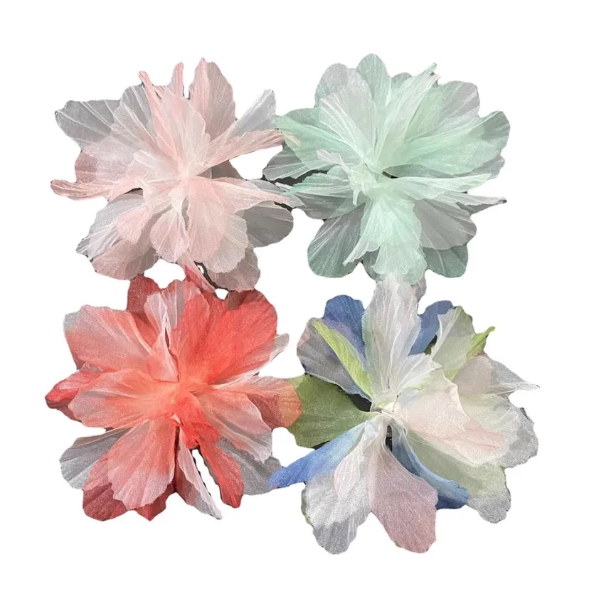 

20 шт. трехмерная пряжа с цветами на липучке мочіла DIY головные уборы ручной работы одежда свадебные украшения утюг на заплатках