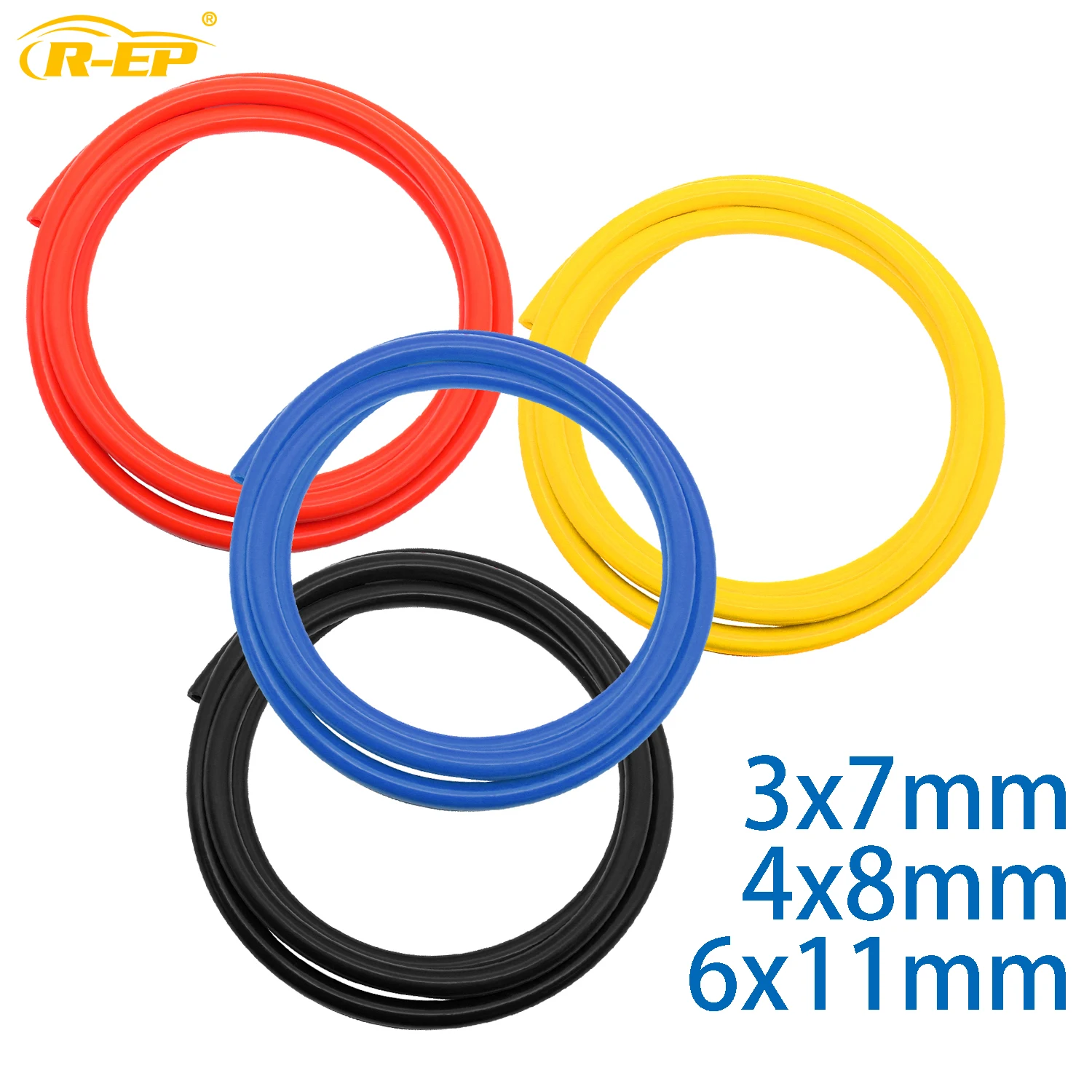 Tubo flessibile per vuoto in silicone per auto 3mm 4mm 6mm IDxOD 3x7 4x8 6x11 per tubo per auto Tubo flessibile in silicone ad alta pressione Tubo rosso automatico