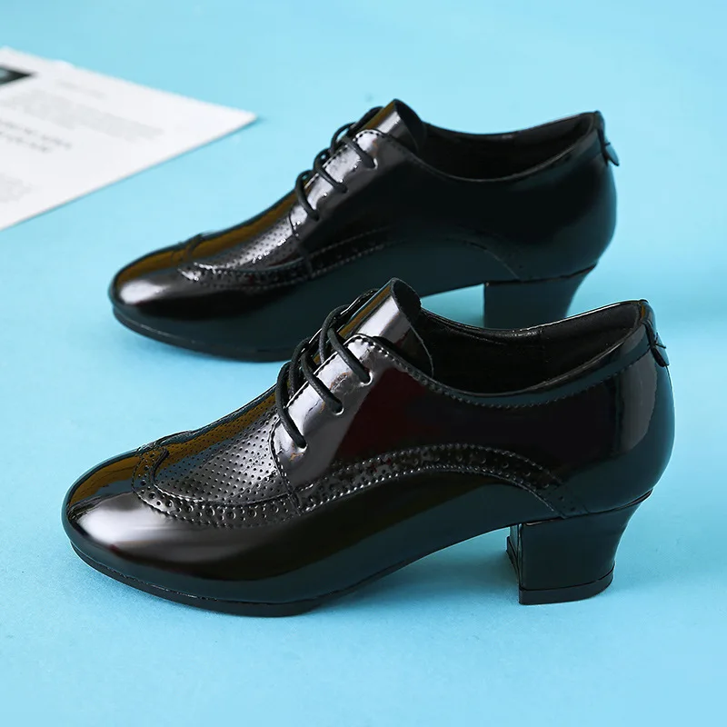 XIHAHA Woman Sneaker Ballet Shoes Women Latin Dance Shoes Leather Lace-up Ballroom Shoe Girls Tango Salsa Performence Practice
