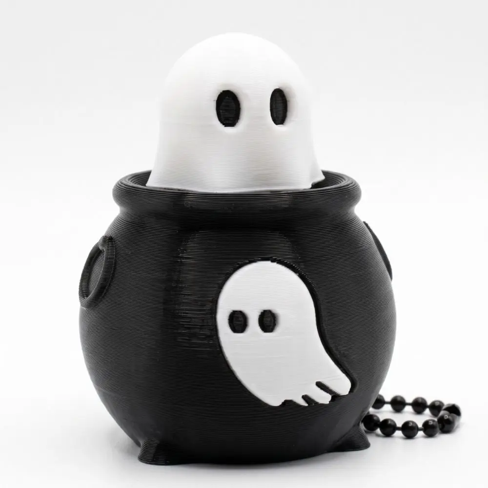 Fidget Halloween Clicker Keychain Creative Decorative 3D Printed Pendant Funny Cute Decompression Button Bag Accessory