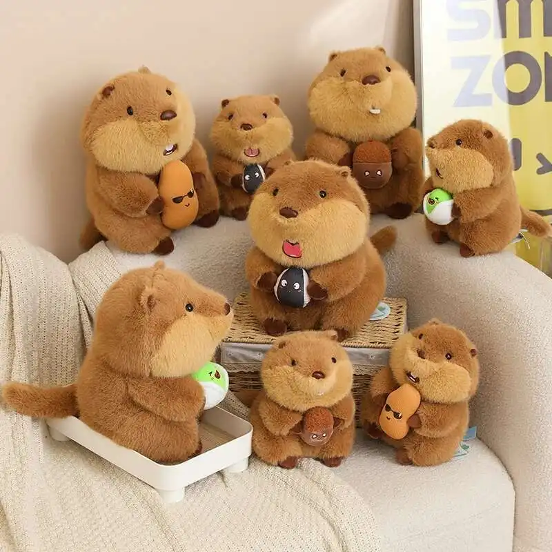 22/30 ซม.น่ารักเหมือนจริง Groundhog Holding NUT Plush ของเล่นจําลอง Marmot ตุ๊กตานุ่มตุ๊กตาสัตว์หมอนเด็กวันเกิดของ...