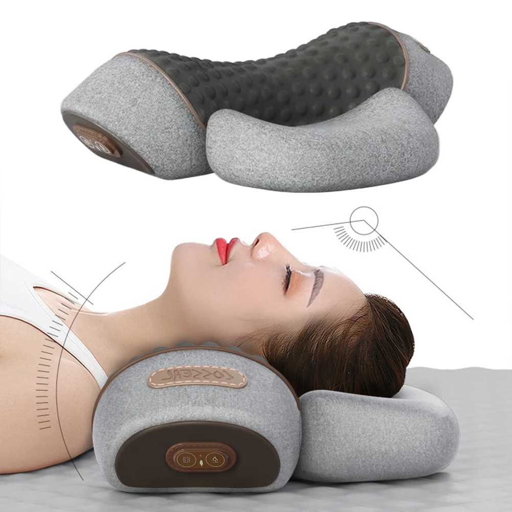

Neck Support Pillow Compress Vibration Neck Massage Pillow Relax Pillow Massage Neck Hump for Mom Dad