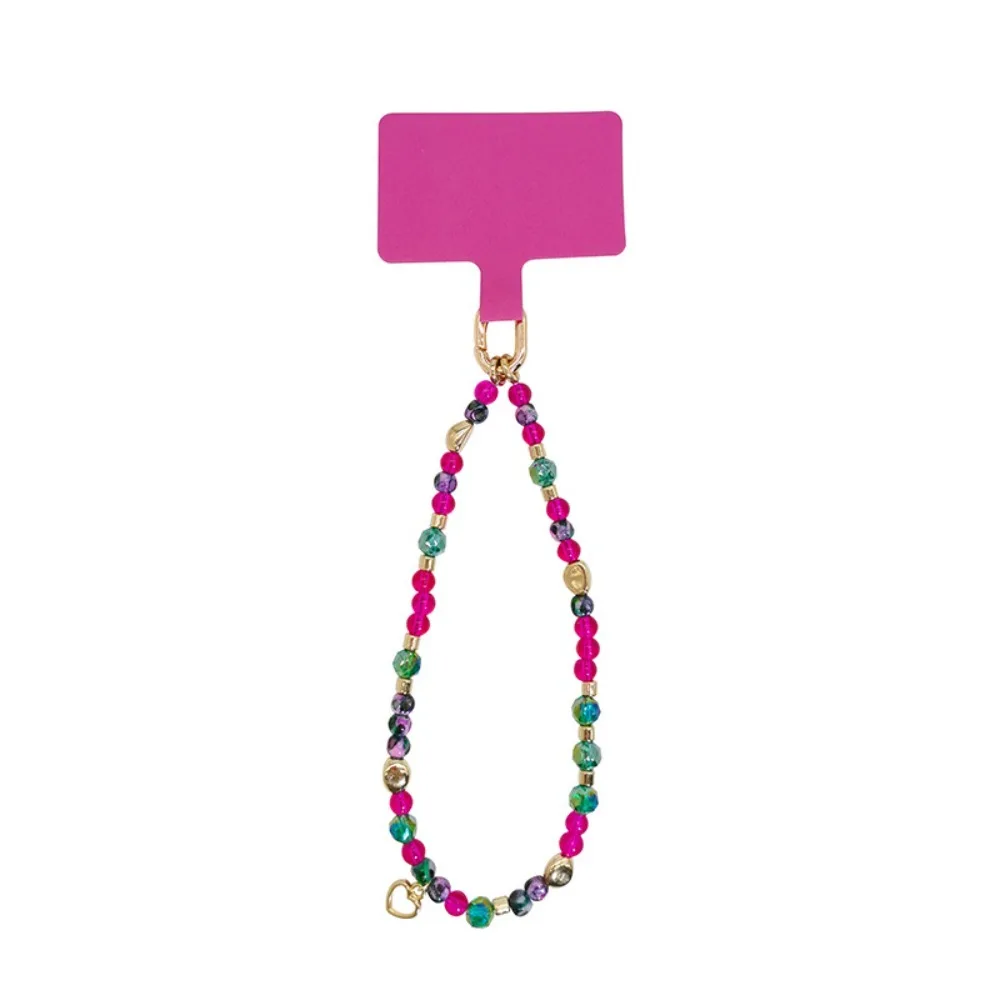 حبة سلسلة مطرز سلسلة الهاتف المحمول معلقة الحبل شريط للرسغ الهاتف المحمول الحبل حلية سحر حزام الهاتف المحمول