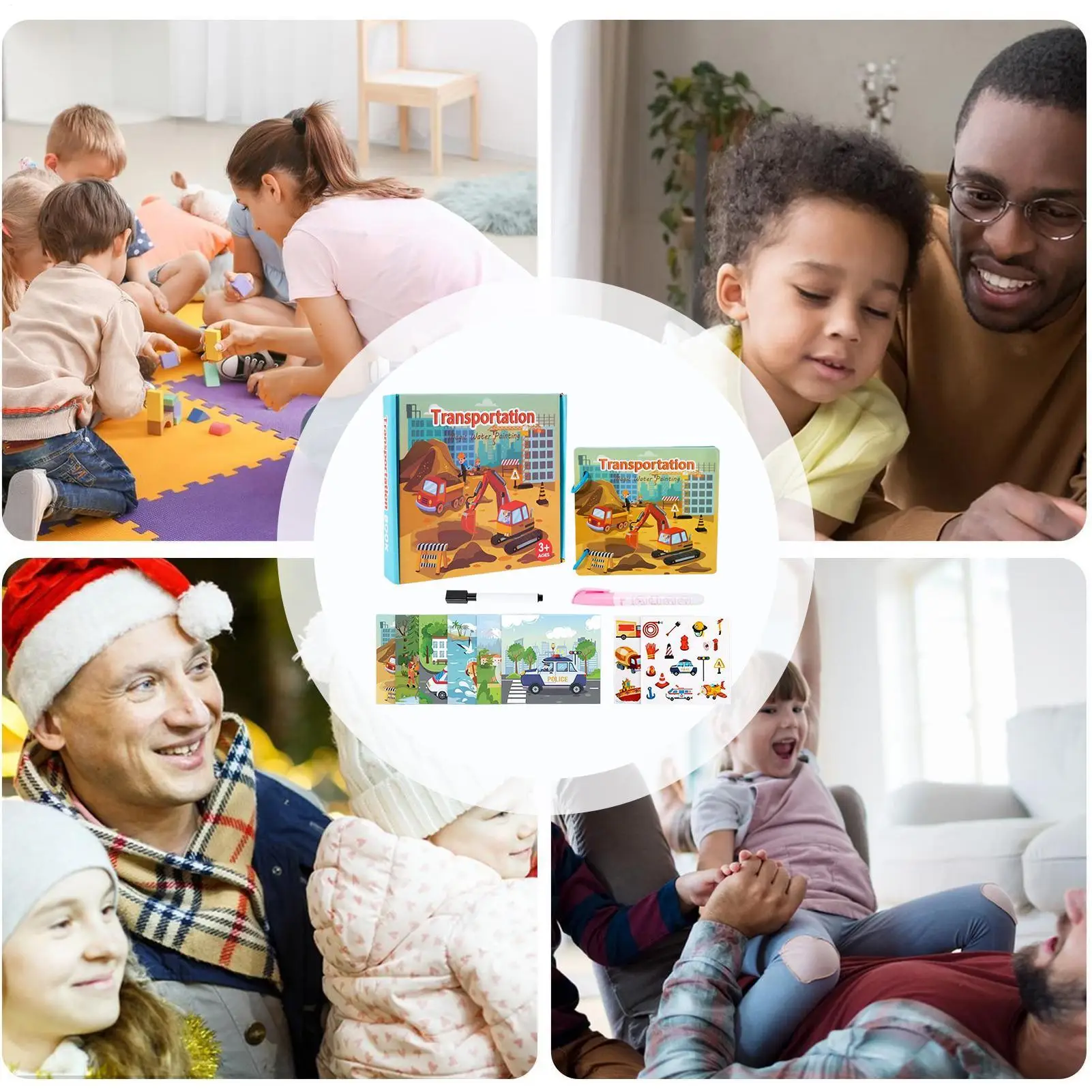 Watercolor Drawing Book Safe Reusable Creative Toy Watercolor Paint Book For Family Child Parent Boy Girl Home School Classroom