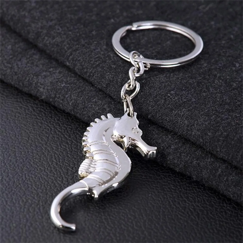 Kreativer Simulierter Metall-Seepferdchen-Schlüsselanhänger Modischer Hai-förmiger Flaschenöffner Kleine und Tragbare Accessoires Anhänger Geschenke – Detail 5
