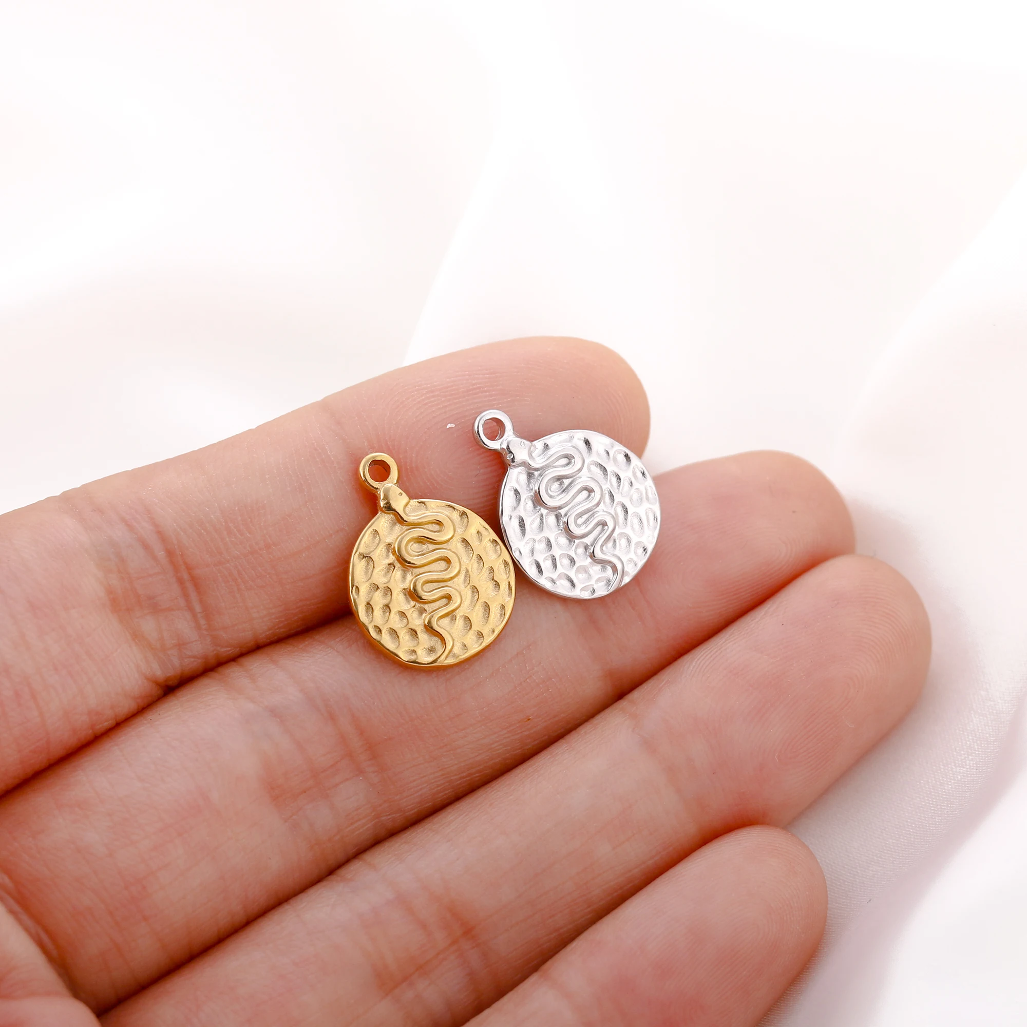 3PCS Edelstahl Herz Schmetterling Sonnenblume Schlange Niedlichen Hund Charms Für Schmuck Machen Liefert Diy Halskette Ohrringe Armband – Detail 8
