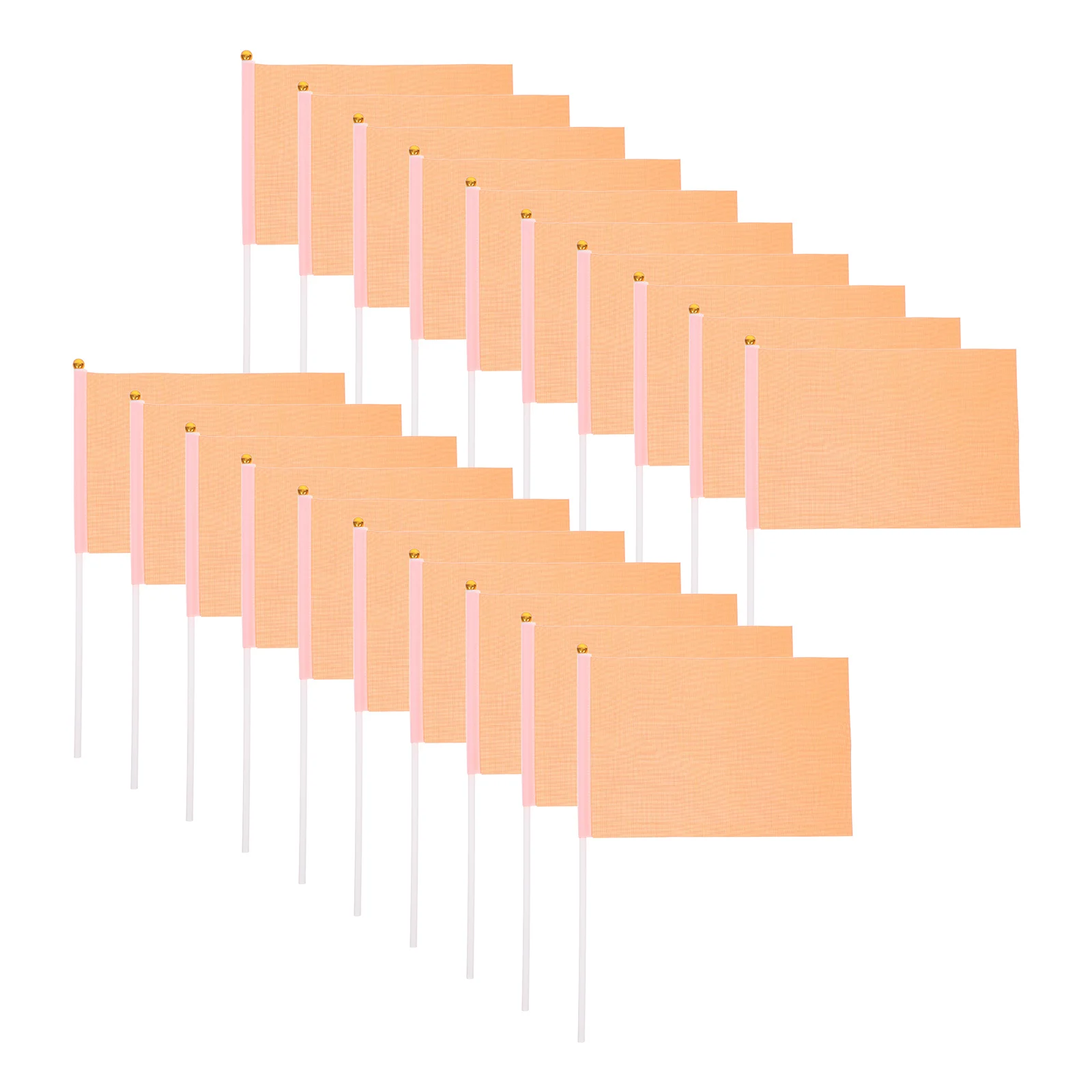 

50Pcs Small Flags on Stick Mini Handheld Polyester Flags for Festival Party Parade Outdoor Decoration Craft Small Blank Flag