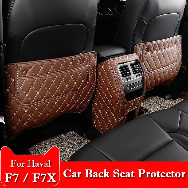 Car Seat Back Pad Anti-Kick Protector Cover for Haval F7 F7X 2019 2020 2021 2022 2023 Anti-Dirty Mat Seat Auto Accessories