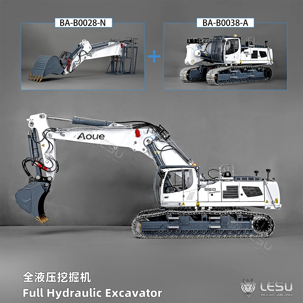 NEW LESU Hydraulic Excavator 1/14 Aoue LR960 RC PNP Heavy Remote Control Digger Construction RC Trucks Car Vehicle Toys Model