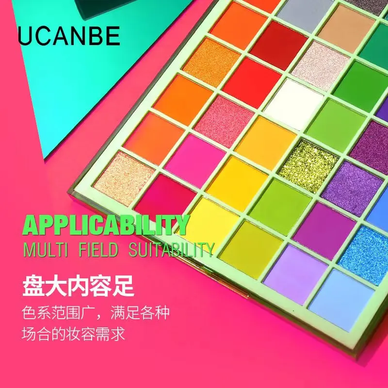 UCANBE 48Color Nostalgic Makeup Palette Highly Pigmented Shimmer Matte Rainbow Eyeshadow Professional Water Resistant Long Last