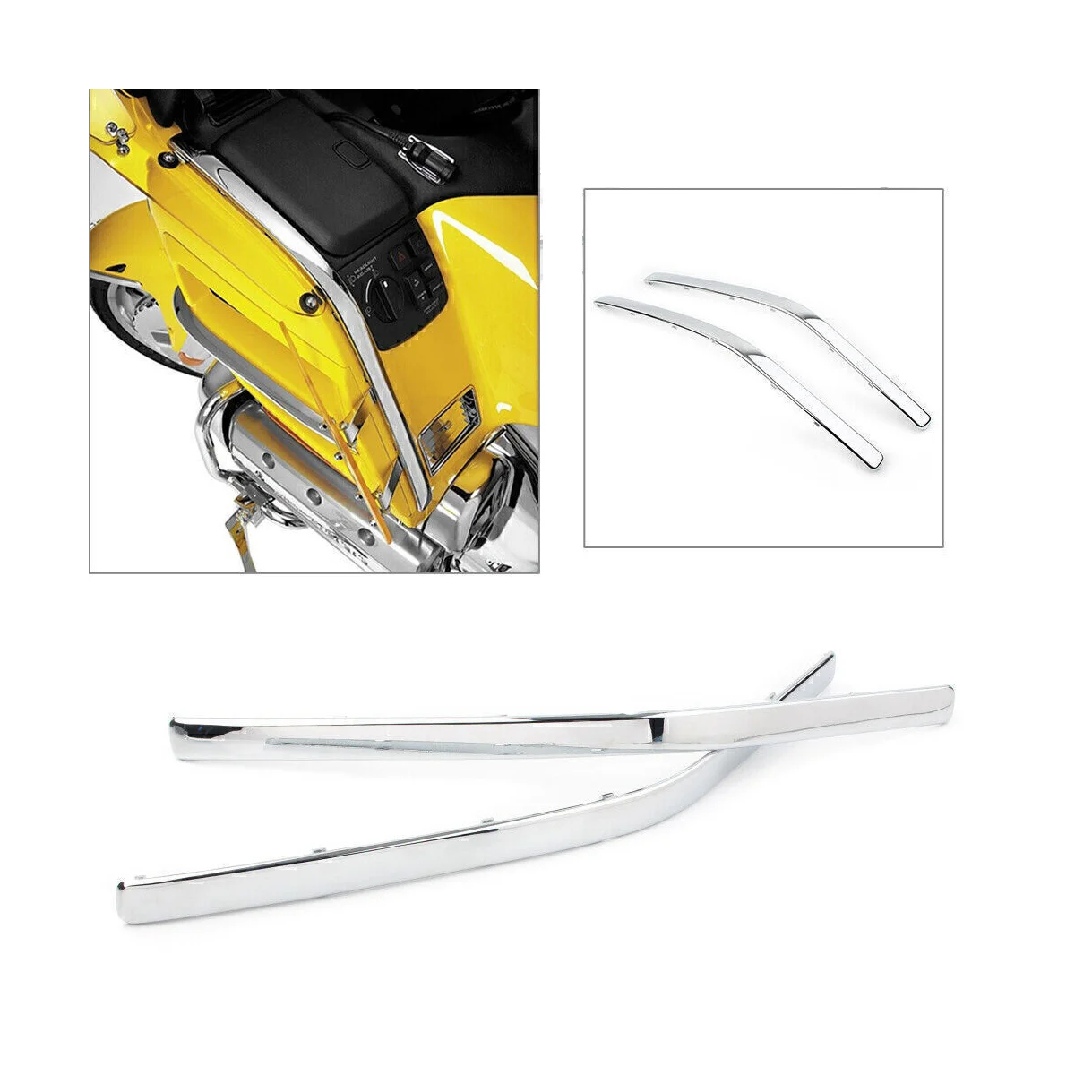 Fairing Chrome Trim Strip Side Box Trim Motorcycle Accessories for Honda Goldwing GL1800 01-11