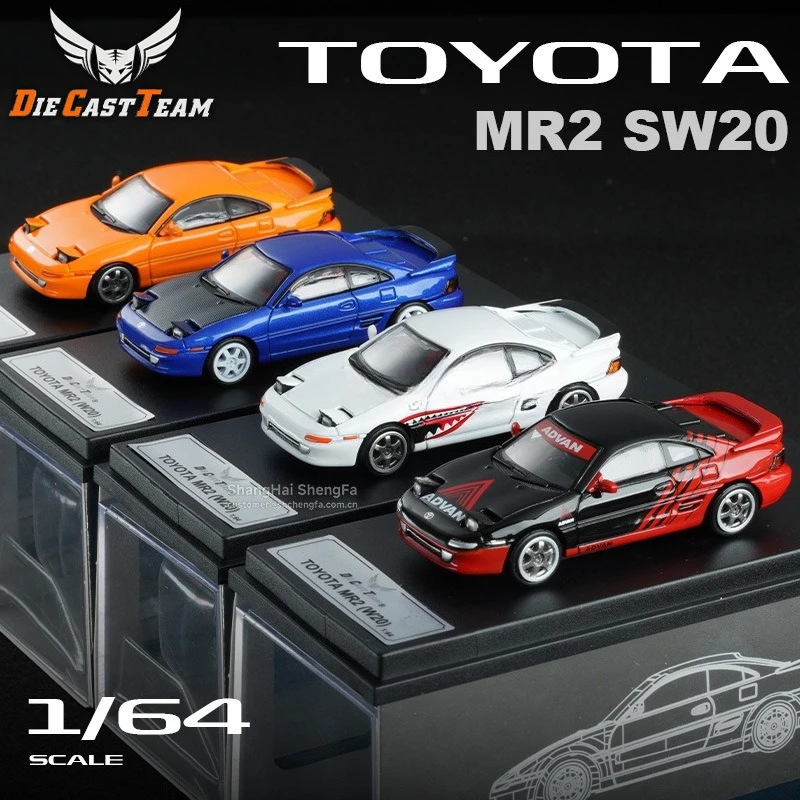 Diecast 1:64 Scale MR2 ADVAN Martini Alloy Car Model Collection Ornament Miniature Voiture Collection Toy Vehicle Home Decor