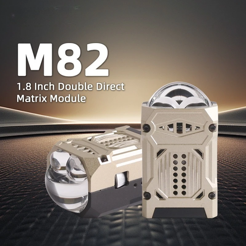 

M82 1.8 Inch 120W 6000K Bi LED Projector Headlight Matrix Module with Halo Dual Direct Laser Lens High Low Beam Car Retrofit 12V